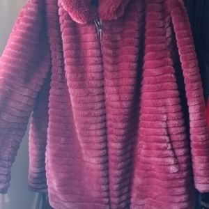 Gallery Faux Fur Plus Size Women's Coat